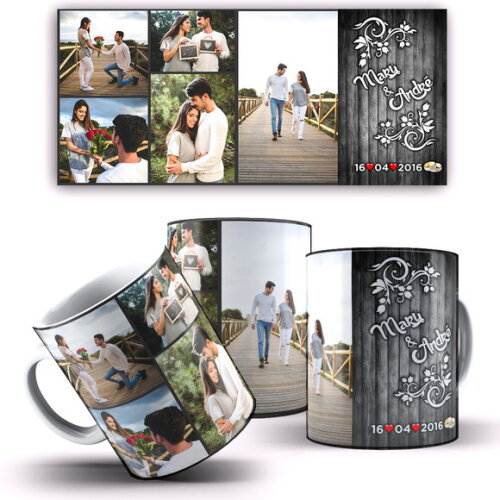 Caneca E Almofada Presente De Namoro Com Fotos + Caixinha
