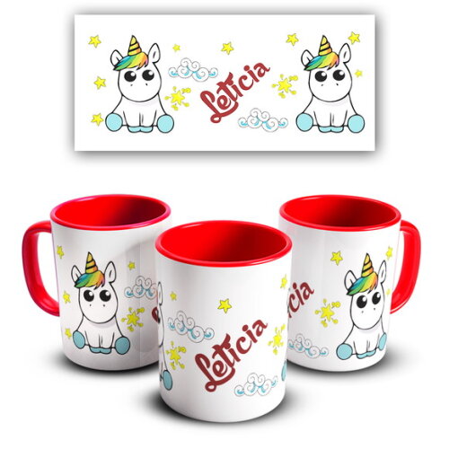 Caneca E Almofada Unicórnio Personalizado Com nome + Kit
