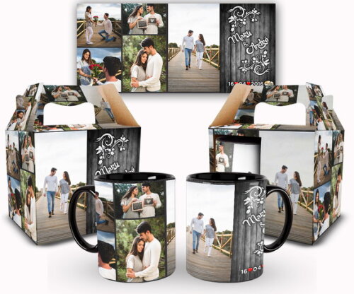 Caneca e Azulejo Personalizada Presente de Namorados, Noivos