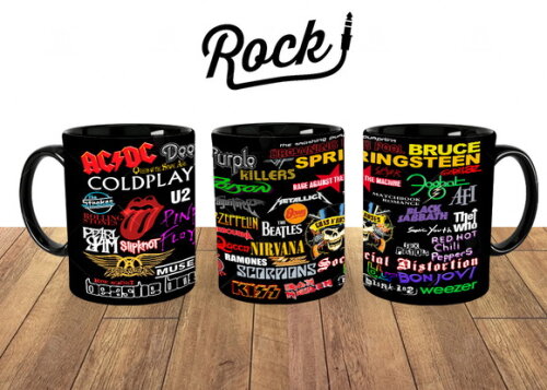 Caneca e Camiseta + Kit Bandas de Rock Nirvana -Md 02