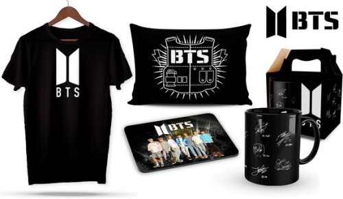 Caneca e Camiseta + Kit Bts K-pop - Mod 002