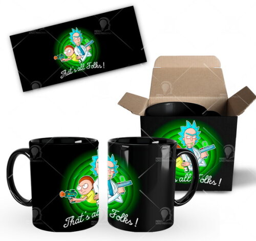 Caneca e Camiseta + Kit Rick e Morty