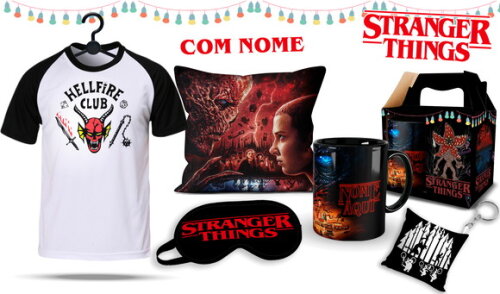 Caneca e Camiseta Série Stranger Things 4 Temporada com Nome