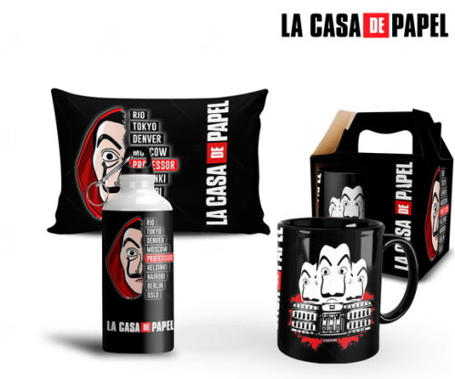 Caneca e Squeeze + Kit Série La Casa de Papel - Mod 004