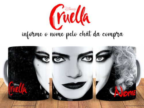Caneca Filme Cruella com Nome - Mod 001