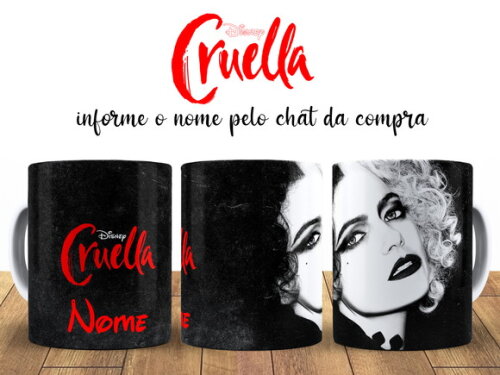 Caneca Filme Cruella com Nome - Mod 007