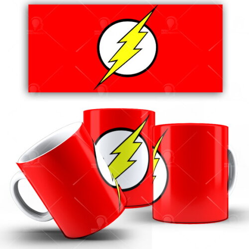 Caneca Flash Dc comics personalizada liga da justiça + caixa