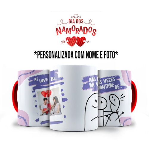 Caneca Flork Namorados Presente com Foto