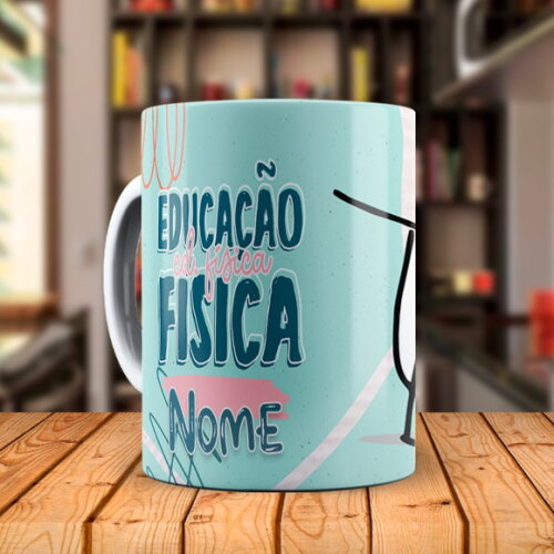 Caneca Flork Profissão Educação Física com Nome