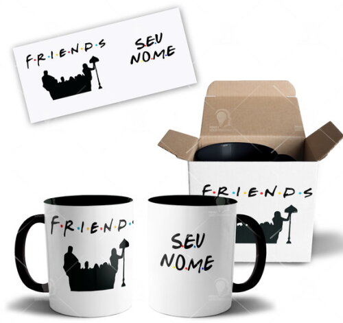 Caneca Friends Série Seriado+ caixinha personalizada Mod 001