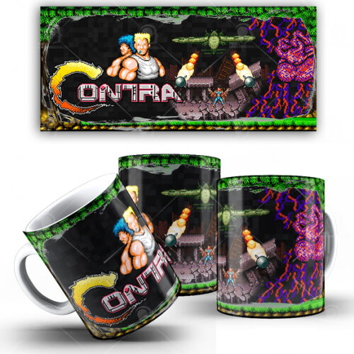 Caneca Game Contra Arcade + Caixinha presente