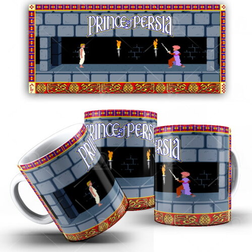 Caneca Game Príncipe da Pérsia arcade + Caixinha presente