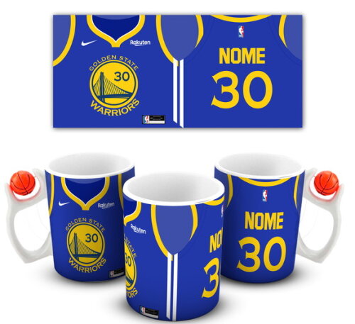 Caneca Golden State Warriors NBA Basquete com seu Nome