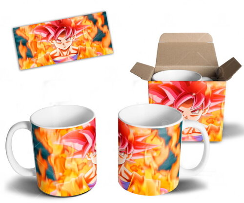 Caneca Goku Deus Dragon Ball Super + Caixinha