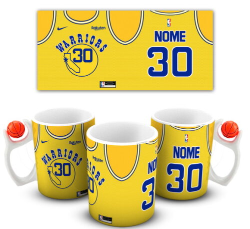 Caneca Golden State Warriors NBA Basquete com seu Nome