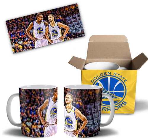 Caneca Golden State Warriors Nba Curry e Durant + Caixinha