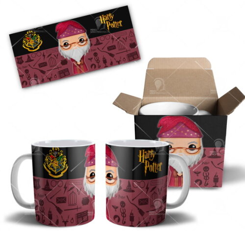 Caneca Harry Potter Dumbledore + Caixinha Personalizada