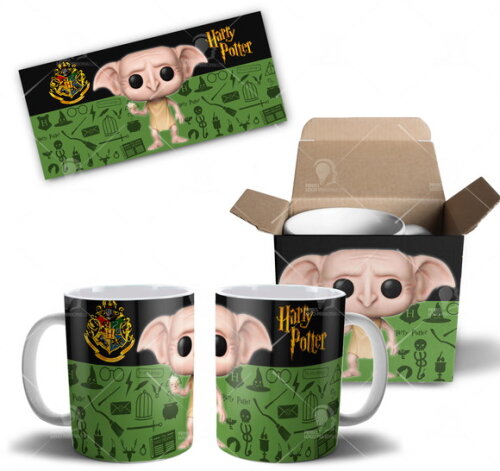 Caneca Harry Potter Dobby Snapping + Caixinha Personalizada
