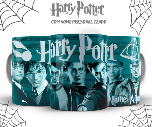 Caneca Harry Potter Filmes com nome