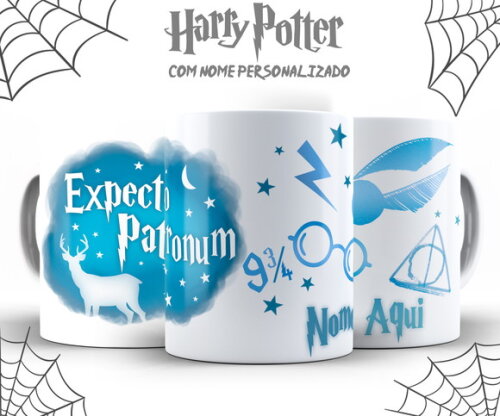 Caneca Harry Potter Expecto Patronum com Nome