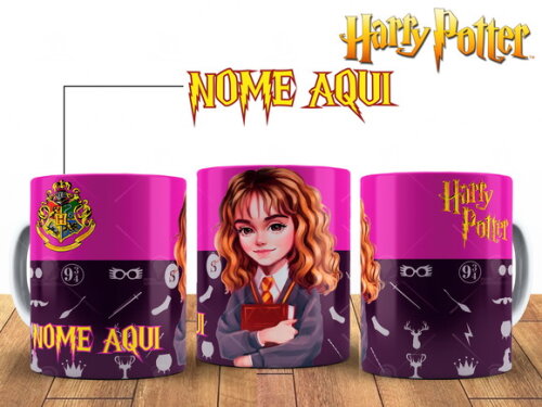 Caneca Harry Potter Hermione Personalize com seu Nome