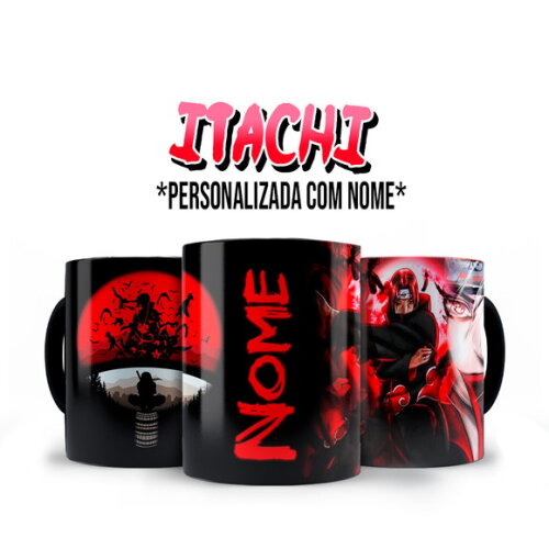 Caneca Itachi Uchiha Personalizado com Nome