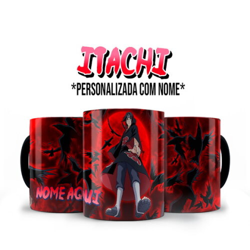 Caneca Itachi Uchiha com Nome Personalizado
