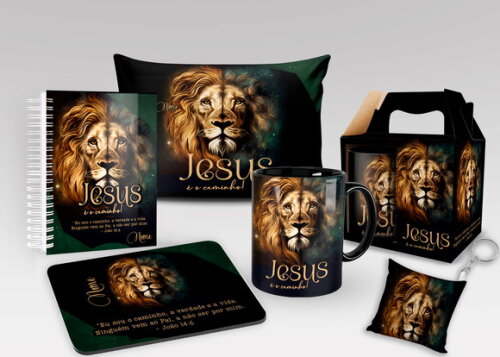 Caneca Jesus Cristo + Kit Agenda Gospel Personalizado