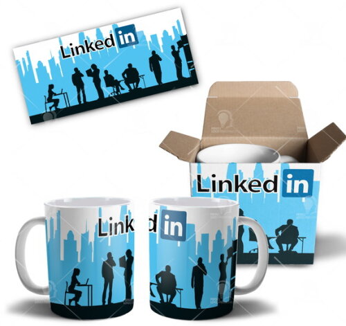 Caneca Linkedin personalizada com Foto + Caixinha