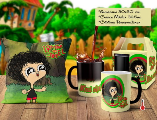 Caneca Mágica + Almofada Irmão do Jorel com Nome