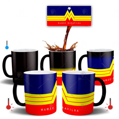 Caneca Mágica + Almofada Mamãe Maravilha