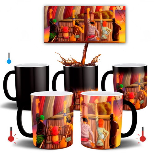 Caneca Mágica + Almofada One Piece Alabasta