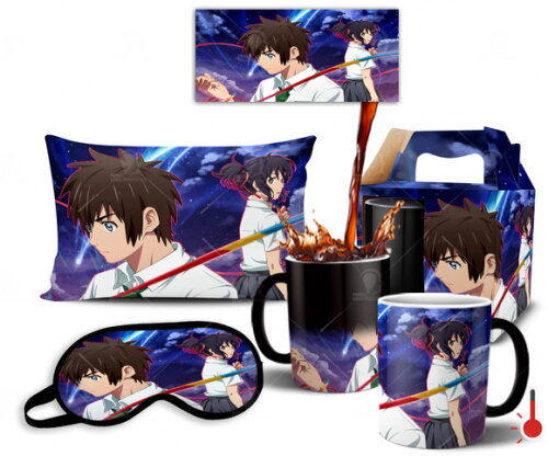 Caneca Mágica + Kit Anime Your Name Netflix - Mod 002