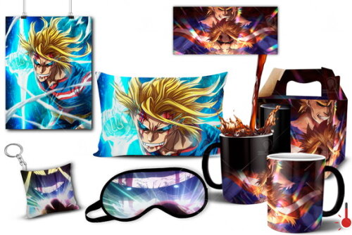 Caneca Mágica + Kit Boku No Hero All Might One For all 100%