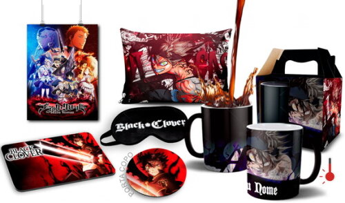 Caneca Mágica + kit Black Clover com Nome