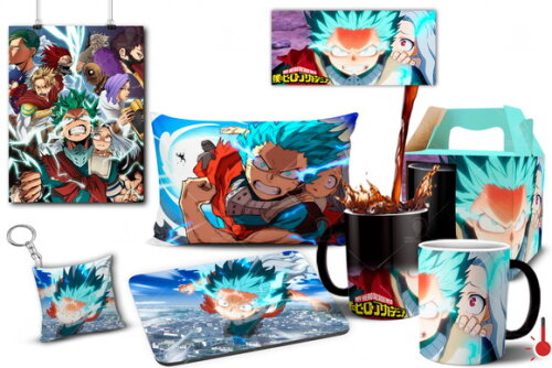 Caneca Mágica + Kit Boku No Hero Midoriya One For all 100%