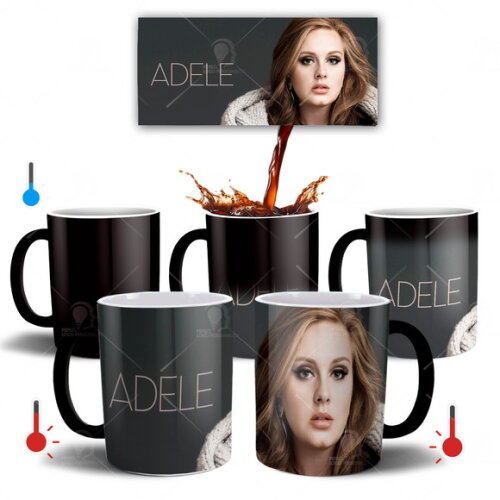Caneca Mágica + Kit Cantora Adele - Mod 002