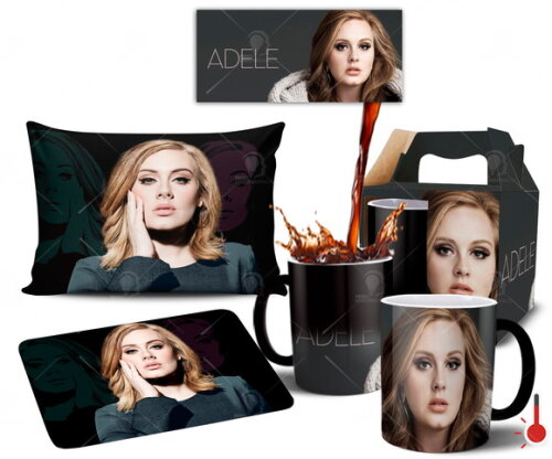 Caneca Mágica + Kit Cantora Adele - Mod 003
