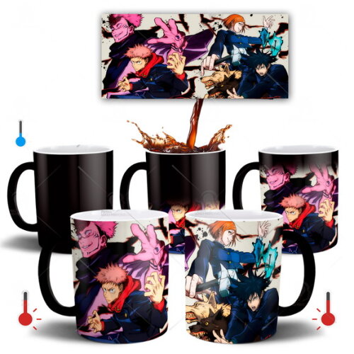Caneca Mágica + Kit com Chinelo Jujutsu kaisen com nome