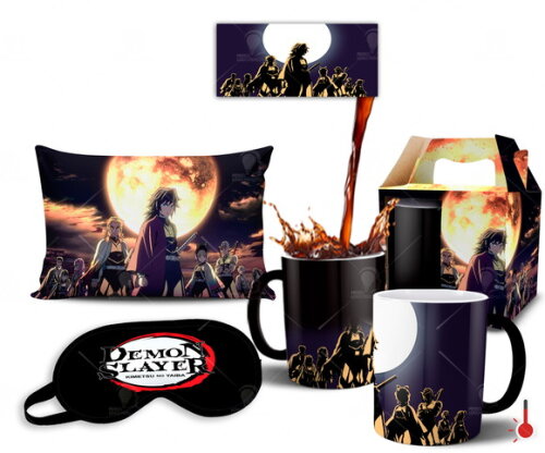 Caneca Mágica + Kit Demon Slayer Kimetsu No Yaiba Hashira