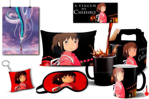 Caneca Mágica + Kit Desenho A Viagem de chihiro - Mod 001