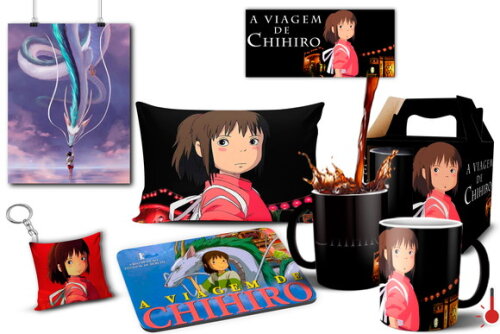 Caneca Mágica + Kit Desenho A Viagem de chihiro - Mod 002