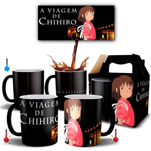 Caneca Mágica + Kit Desenho A Viagem de chihiro - Mod 001