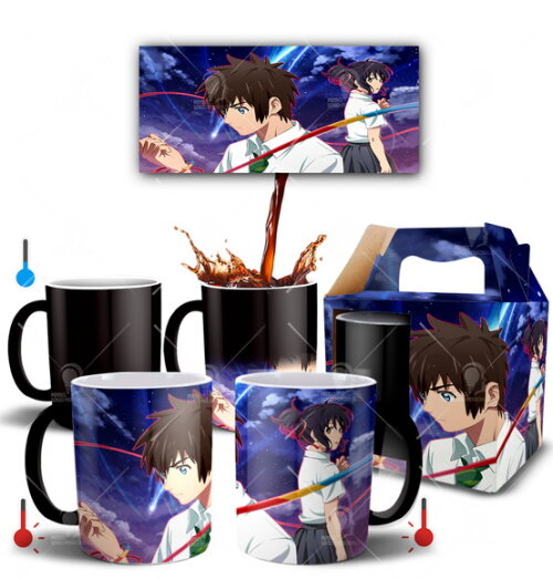 Caneca Mágica + Kit Geek Anime Your Name Netflix - Mod 001