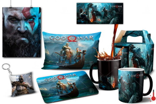 Caneca Mágica + Kit Geek Jogo God Of War Kratos - Mod 001
