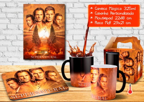 Caneca Mágica + Kit Geek Série Supernatural