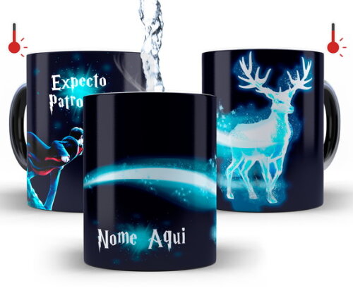 Caneca Mágica + kit Harry Potter Expecto Patronum