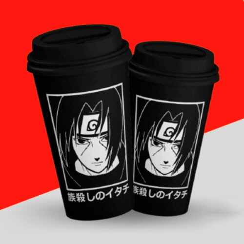 Caneca mágica + Kit Itachi Uchiha Naruto com Nome