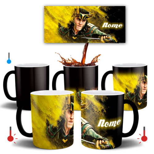 Caneca Mágica + Kit Loki com nome Personalizado - Mod 003