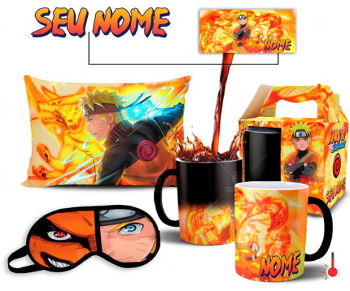 Caneca Mágica + Kit Naruto Shippuden com Nome Mod 003
